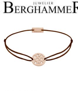 Filo Armband Textil Braun Sterne 925 Silber roségold vergoldet 21202653