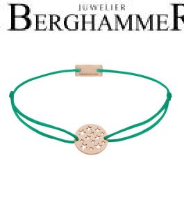 Filo Armband Textil Grasgrün Sterne 925 Silber roségold vergoldet 21202663