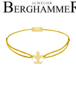 Filo Armband Textil Gelb 925 Silber gelbgold vergoldet 21202701