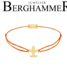Filo Armband Textil Neon-Orange 925 Silber gelbgold vergoldet 21202719