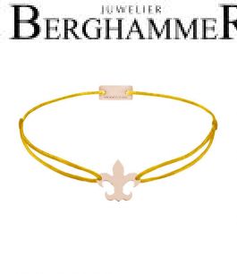 Filo Armband Textil Gelb 925 Silber roségold vergoldet 21202725
