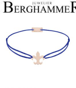 Filo Armband Textil Blitzblau 925 Silber roségold vergoldet 21202734
