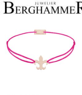 Filo Armband Textil Neon-Pink 925 Silber roségold vergoldet 21202742