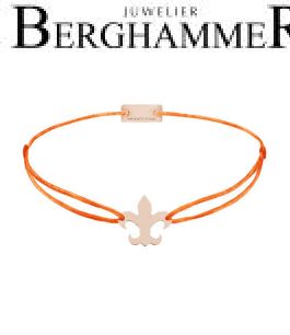 Filo Armband Textil Neon-Orange 925 Silber roségold vergoldet 21202743