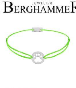 Filo Armband Textil Neon-Grün 925 Silber rhodiniert 21202762