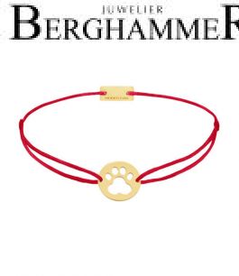 Filo Armband Textil Rot 925 Silber gelbgold vergoldet 21202768