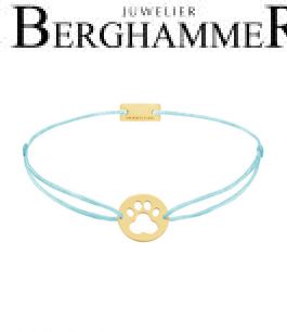 Filo Armband Textil Hellblau 925 Silber gelbgold vergoldet 21202781