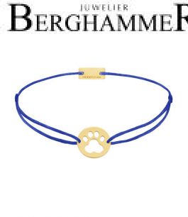 Filo Armband Textil Blitzblau 925 Silber gelbgold vergoldet 21202782