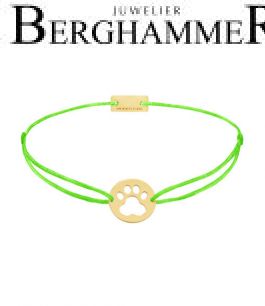 Filo Armband Textil Neon-Grün 925 Silber gelbgold vergoldet 21202786