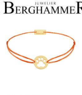 Filo Armband Textil Neon-Orange 925 Silber gelbgold vergoldet 21202791