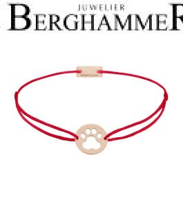 Filo Armband Textil Rot 925 Silber roségold vergoldet 21202792