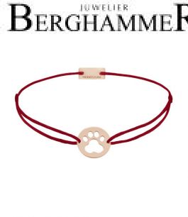 Filo Armband Textil Weinrot 925 Silber roségold vergoldet 21202796