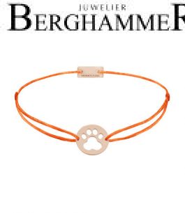 Filo Armband Textil Neon-Orange 925 Silber roségold vergoldet 21202815