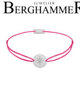 Filo Armband Textil Neon-Pink 925 Silber rhodiniert 21202838