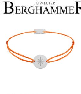 Filo Armband Textil Neon-Orange 925 Silber rhodiniert 21202839