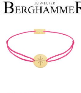 Filo Armband Textil Neon-Pink 925 Silber gelbgold vergoldet 21202862