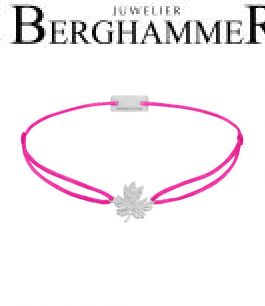 Filo Armband Textil Neon-Pink 925 Silber rhodiniert 21202910