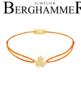 Filo Armband Textil Neon-Orange 925 Silber gelbgold vergoldet 21202935