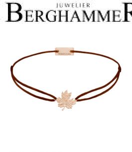 Filo Armband Textil Braun 925 Silber roségold vergoldet 21202943