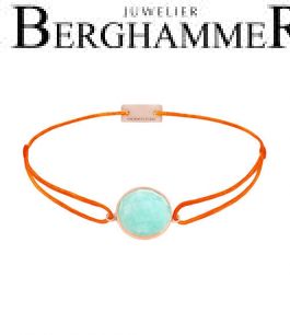 Filo Armband Textil Neon-Orange 925 Silber roségold vergoldet 21202983