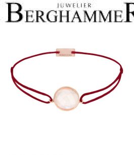 Filo Armband Textil Weinrot 925 Silber roségold vergoldet 21203012