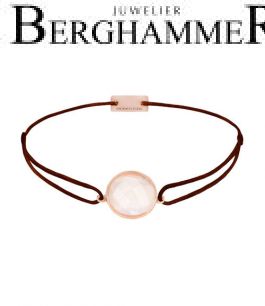 Filo Armband Textil Braun 925 Silber roségold vergoldet 21203015