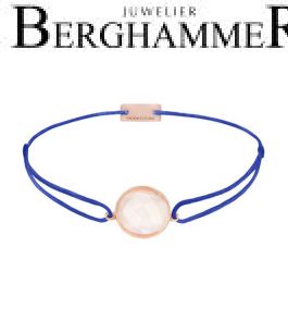 Filo Armband Textil Blitzblau 925 Silber roségold vergoldet 21203022