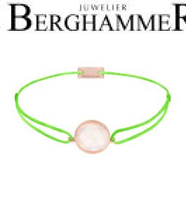 Filo Armband Textil Neon-Grün 925 Silber roségold vergoldet 21203026