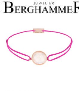 Filo Armband Textil Neon-Pink 925 Silber roségold vergoldet 21203030