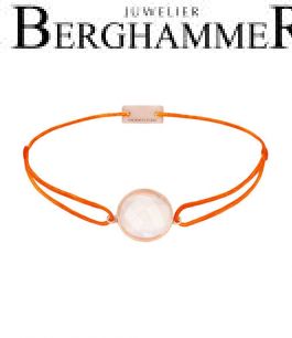 Filo Armband Textil Neon-Orange 925 Silber roségold vergoldet 21203031