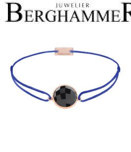 Filo Armband Textil Blitzblau 925 Silber roségold vergoldet 21203046
