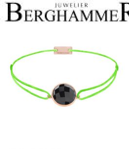 Filo Armband Textil Neon-Grün 925 Silber roségold vergoldet 21203050