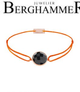 Filo Armband Textil Neon-Orange 925 Silber roségold vergoldet 21203055