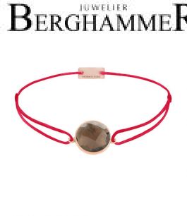 Filo Armband Textil Rot 925 Silber roségold vergoldet 21203056