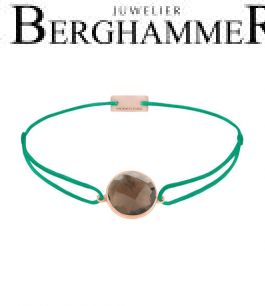 Filo Armband Textil Grasgrün 925 Silber roségold vergoldet 21203073
