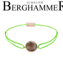 Filo Armband Textil Neon-Grün 925 Silber roségold vergoldet 21203074
