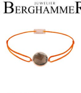Filo Armband Textil Neon-Orange 925 Silber roségold vergoldet 21203079