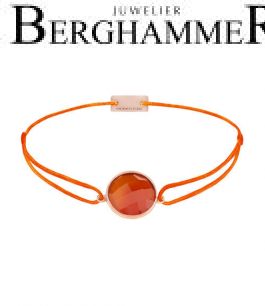 Filo Armband Textil Neon-Orange 925 Silber roségold vergoldet 21203103