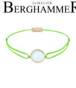 Filo Armband Textil Neon-Grün 925 Silber roségold vergoldet 21203122