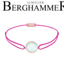 Filo Armband Textil Neon-Pink 925 Silber roségold vergoldet 21203126