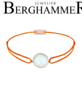 Filo Armband Textil Neon-Orange 925 Silber roségold vergoldet 21203127