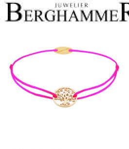 Filo Armband Textil Neon-Pink Lebensbaum 750 Gold gelbgold 21203217
