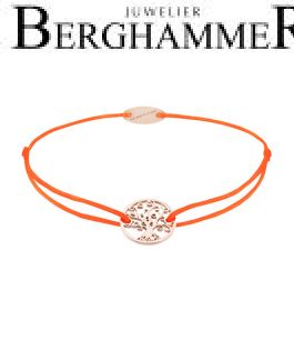 Filo Armband Textil Neon-Orange Lebensbaum 750 Gold roségold 21203240