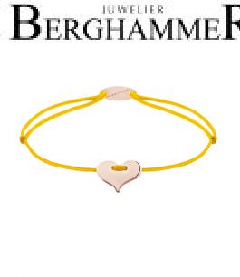 Filo Armband Textil Gelb Herz 750 Gold roségold 21203370