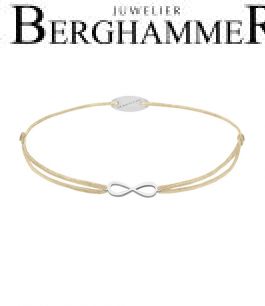 Filo Armband Textil Champagne Infinity 750 Gold weißgold 21203389