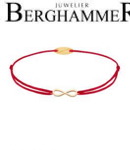 Filo Armband Textil Rot Infinity 750 Gold gelbgold 21203410
