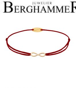 Filo Armband Textil Weinrot Infinity 750 Gold gelbgold 21203414