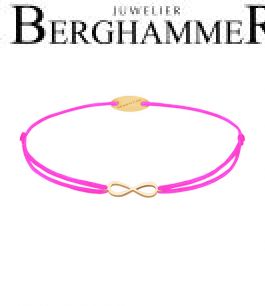 Filo Armband Textil Neon-Pink Infinity 750 Gold gelbgold 21203432