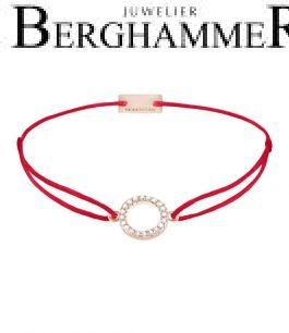 Filo Armband Textil Rot Kreis 925 Silber roségold vergoldet 21203481