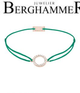 Filo Armband Textil Grasgrün Kreis 925 Silber roségold vergoldet 21203498